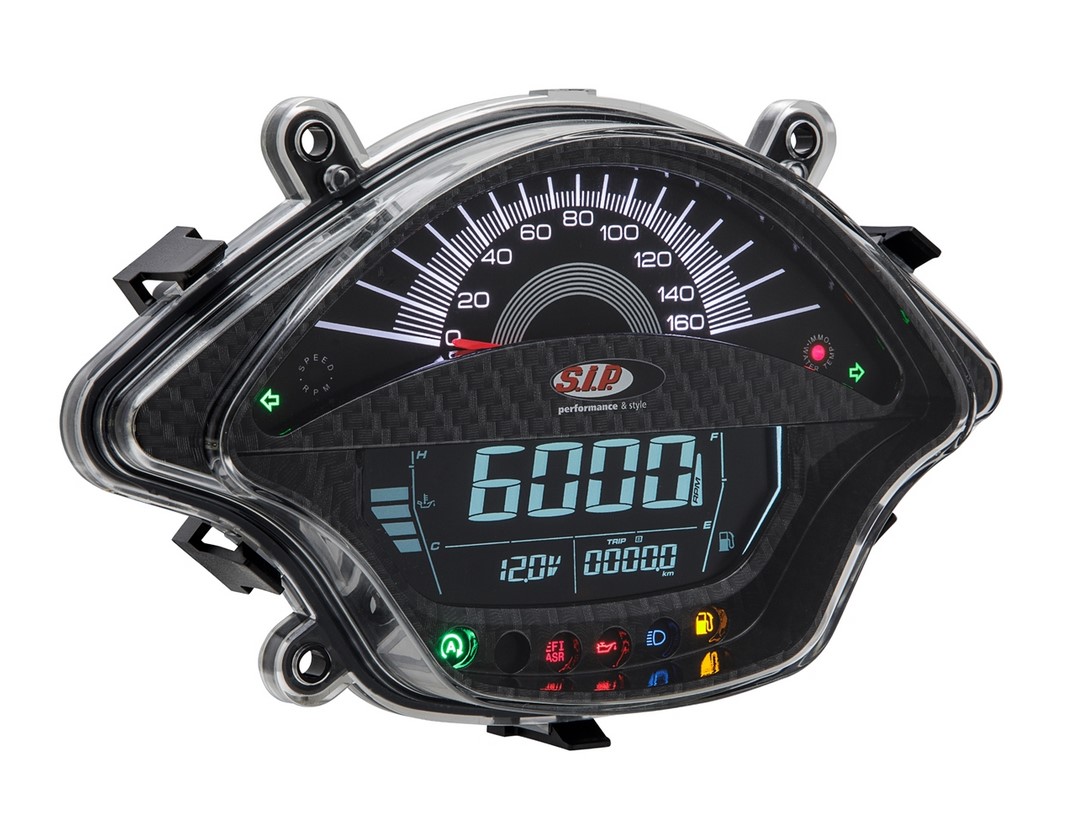 Cuentavueltas/cuentakilómetros para Vespa GTS/GTS Super 300cc FL ('14-), aspecto de carbono
