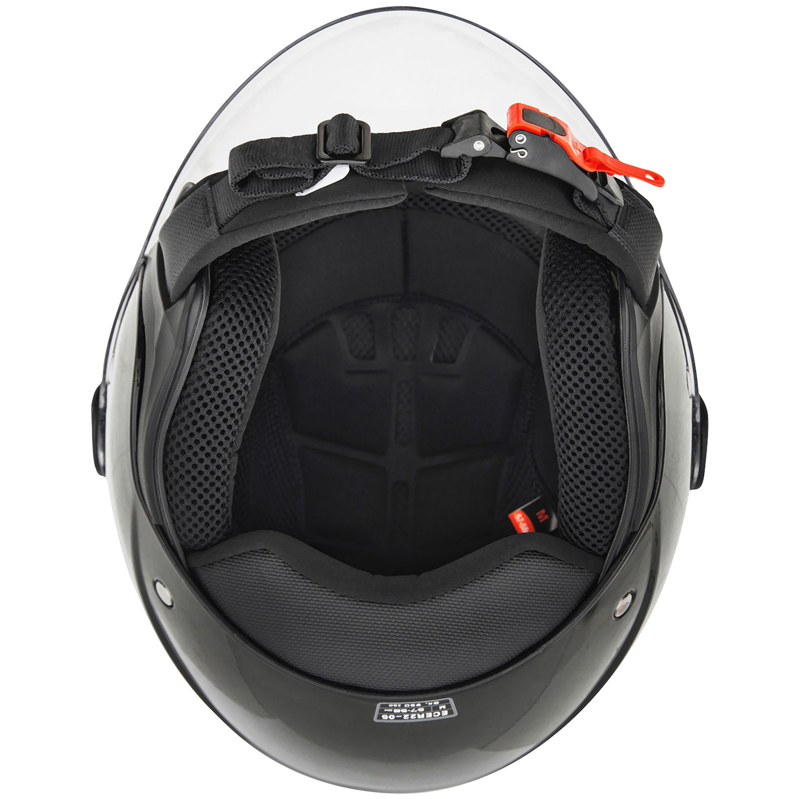 Casco Germot GM 196, blanco/negro mate