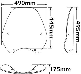 Parabrisas media para BMW R 850 R /R 1100 R (94-02), transparente
