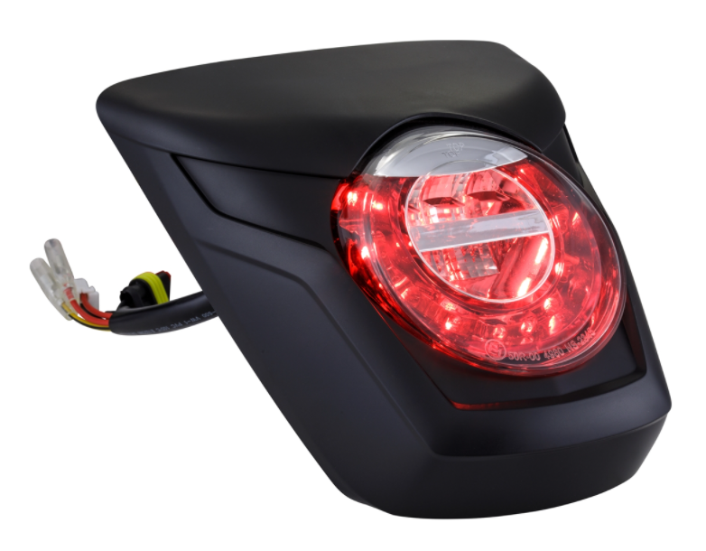 Luz trasera LED roja para Vespa Primavera/Sprint 50-150ccm, borde - negro mate