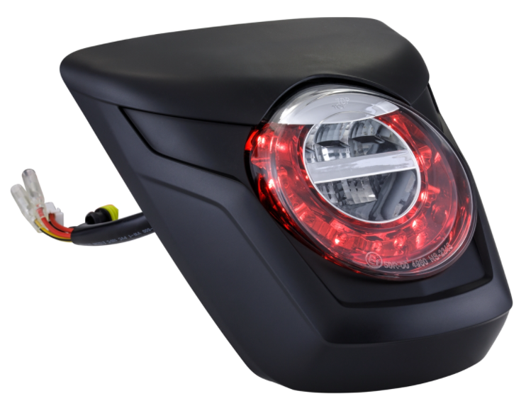Luz trasera LED roja para Vespa Primavera/Sprint 50-150ccm, borde - negro mate