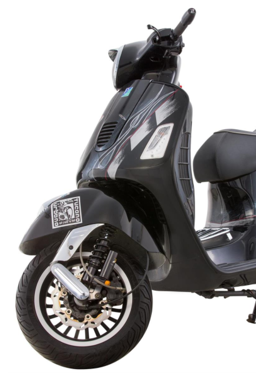 Amortiguador "Black Edition", delantero para Vespa Primavera/Sprint 50 -150cc 2T/4T AC, negro