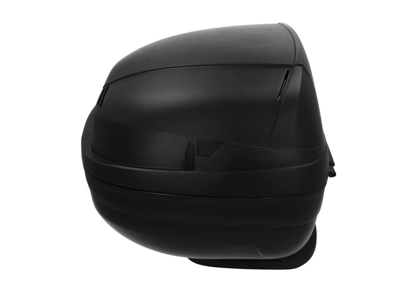 Top Case, 37 l, marrón incl. cojín trasero para Piaggio MP3 500 Sport Advance HPE