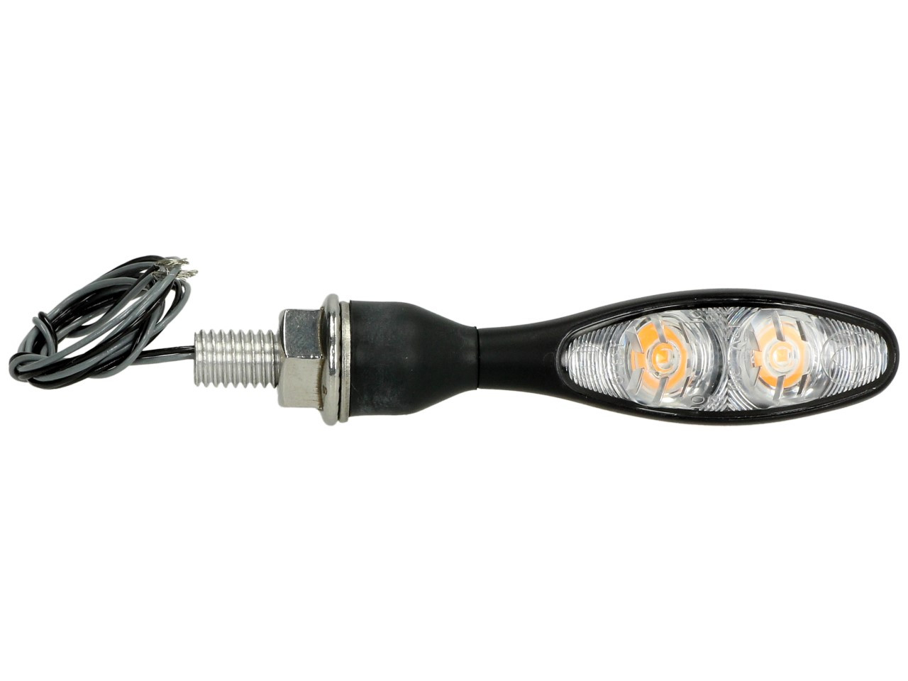 Indicador Kellermann, Micro 1000 Extreme, acero, LED, V/H, L/R, 12 V, negro satinado, M8x20