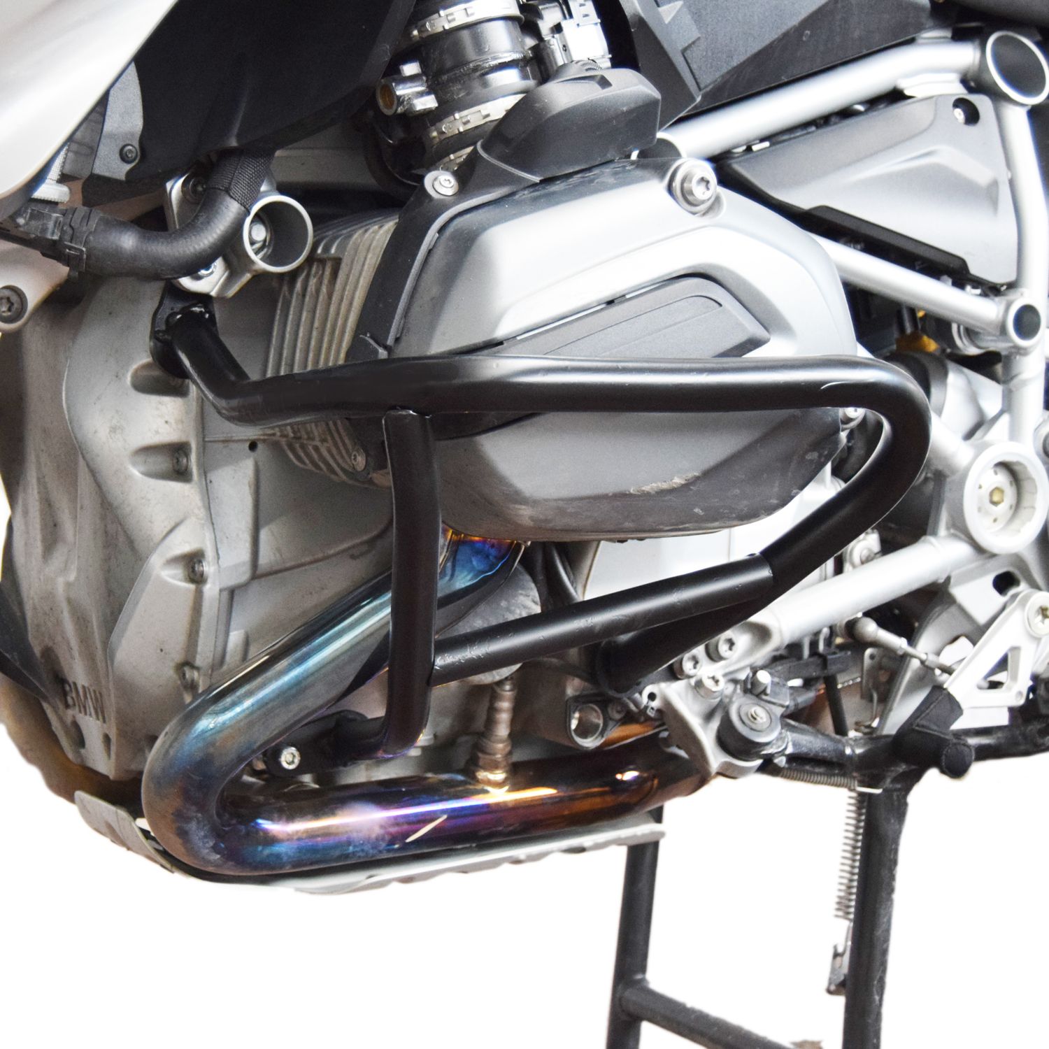Barra protectora inferior para BMW R 1200 GS LC /Rallye (13-18), par, negro