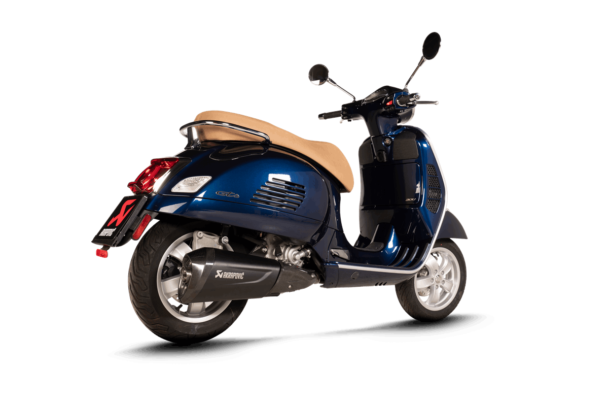 Escape deportivo Akrapovic Slip-On negro para Vespa GTS/GTS Super/GTV 300cc HPE (`20-) Euro 5