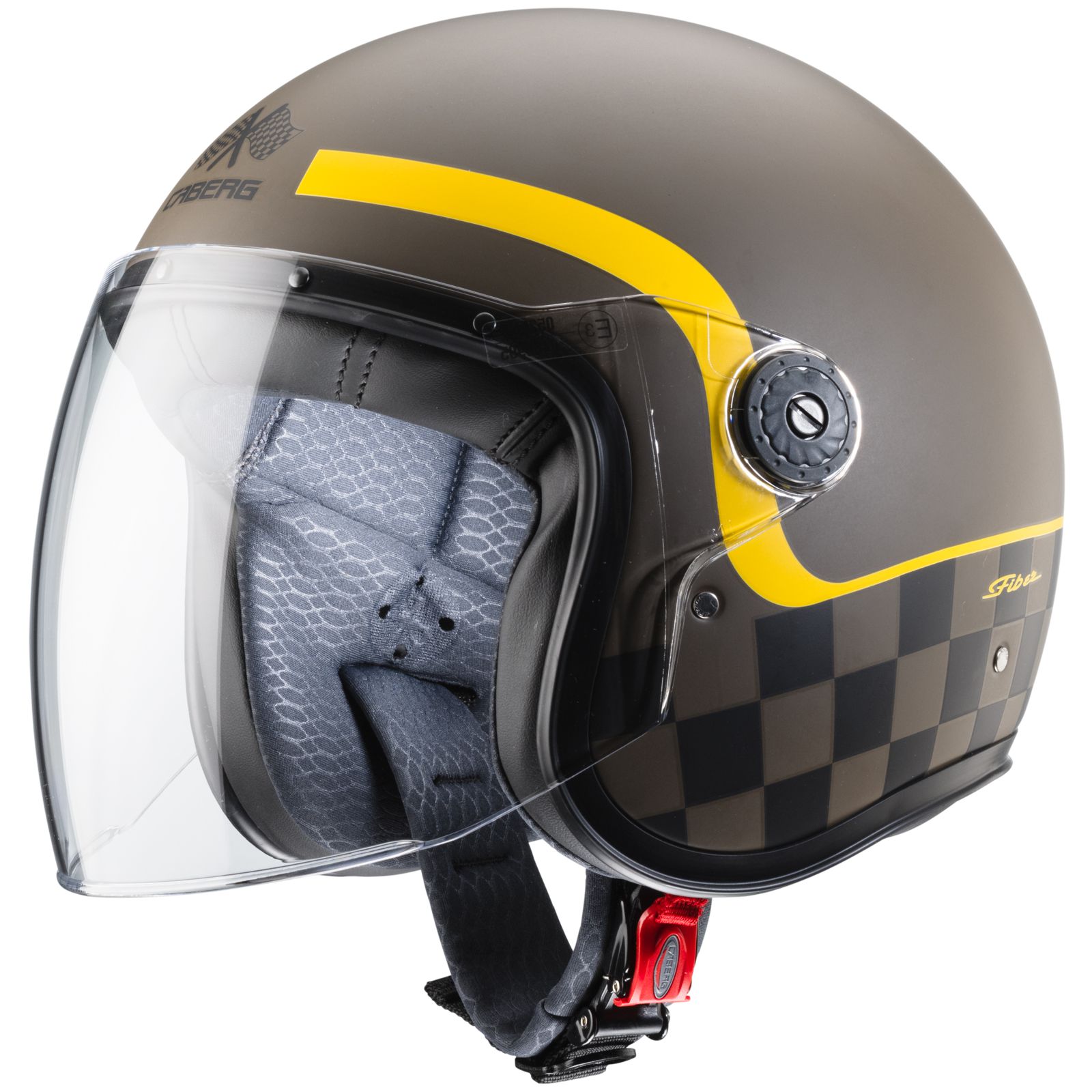 Casco Caberg Freeride Formula, marrón mate/amarillo mostaza