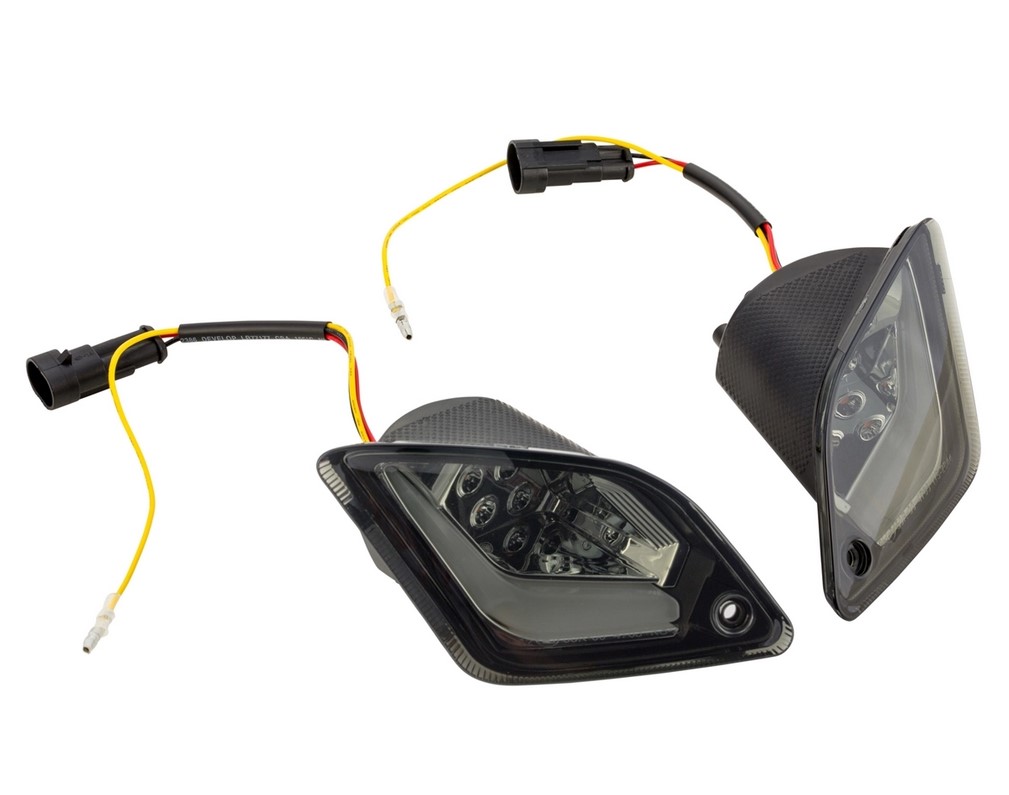 Kit intermitentes traseros izquierdo/derecho para Vespa GTS/GTS Super/GTV 125-300cc ('14-22), tintados
