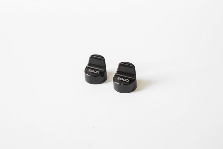 Tapa del orificio del espejo izquierda y derecha SOCA para Vespa Primavera/Sprint/Elettrica 50-150cc, negro