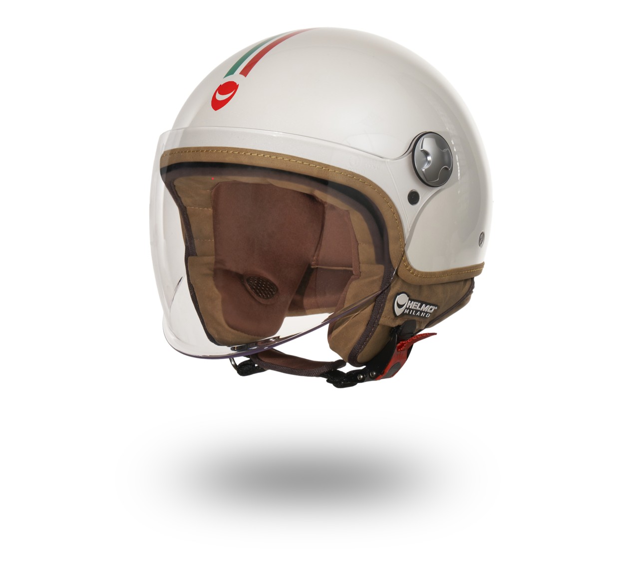 Helmo Milano Demi Jet Veloce blanco brillante
