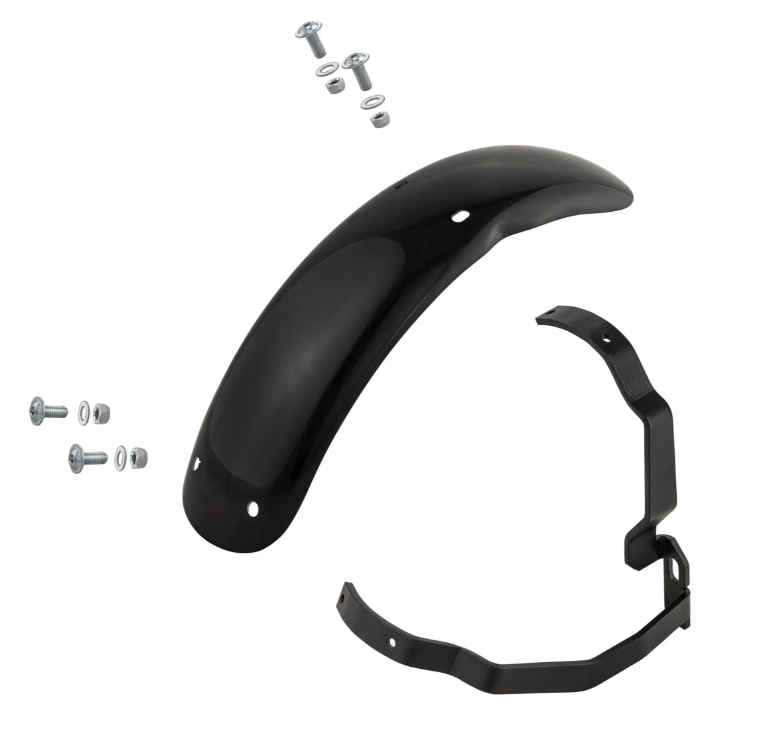 Guardabarros 2.0 Garelli Race EVO II para Vespa PX 80-200ccm, GRP negro, soporte negro