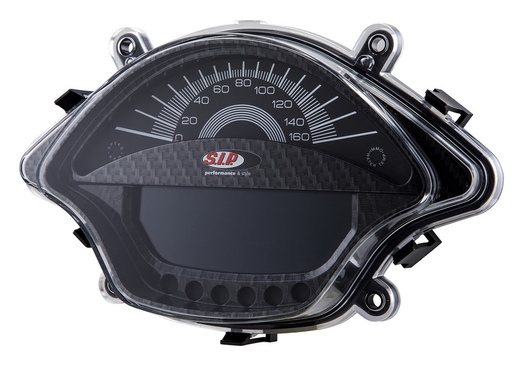 Cuentavueltas/cuentakilómetros para Vespa GTS/GTS Super 300cc FL ('14-), aspecto de carbono