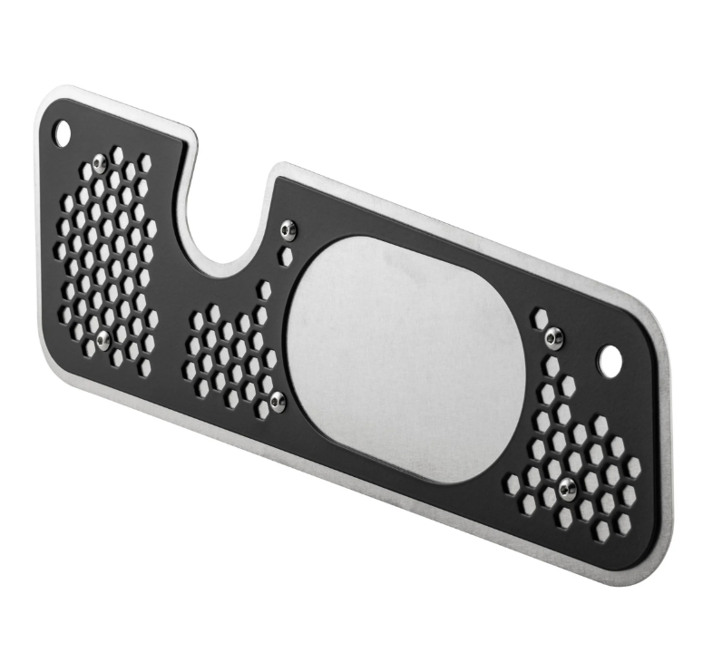 Embellecedor escape basculante para Vespa GTS/GTS Super/GTV/GT, plata/negro