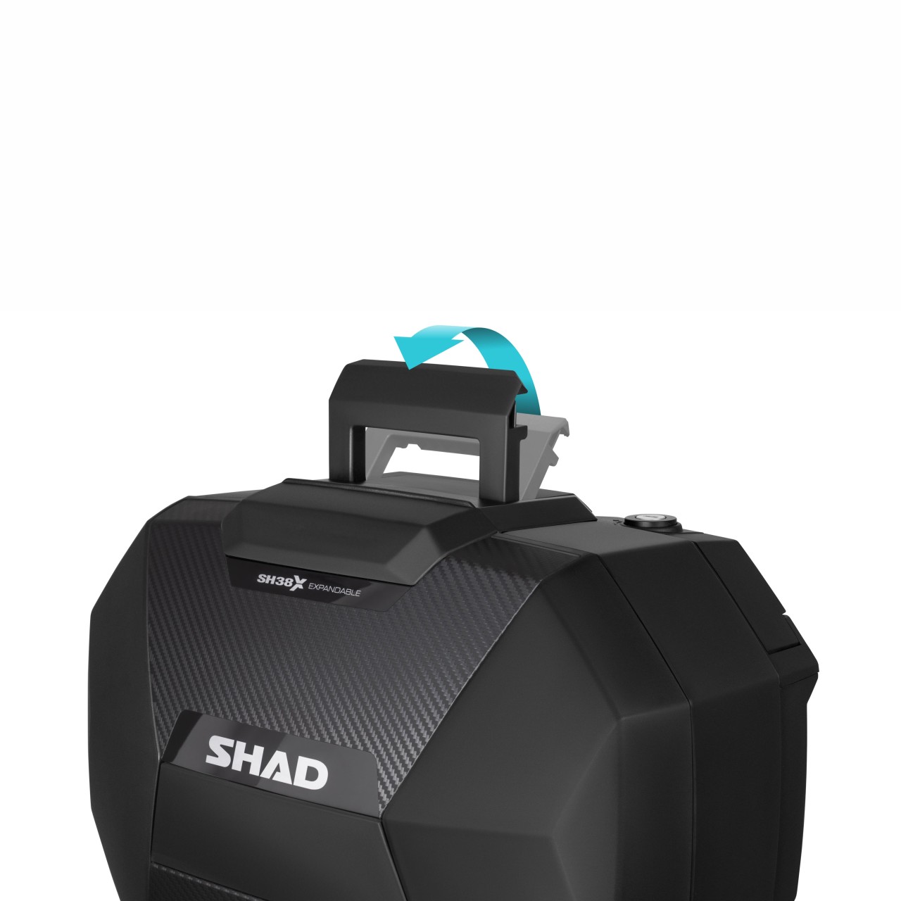 Juego de maletas laterales Shad SH38X ampliables, acabado de carbono / negro, 38 l