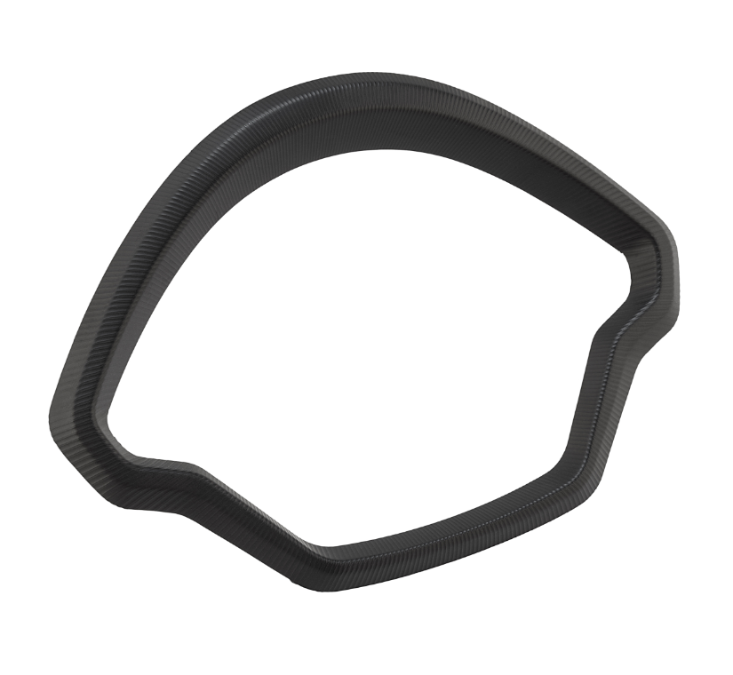 Anillo decorativo velocímetro para Vespa GTS/GTS Super 125/300cc (`22-), aluminio, anodizado negro mate