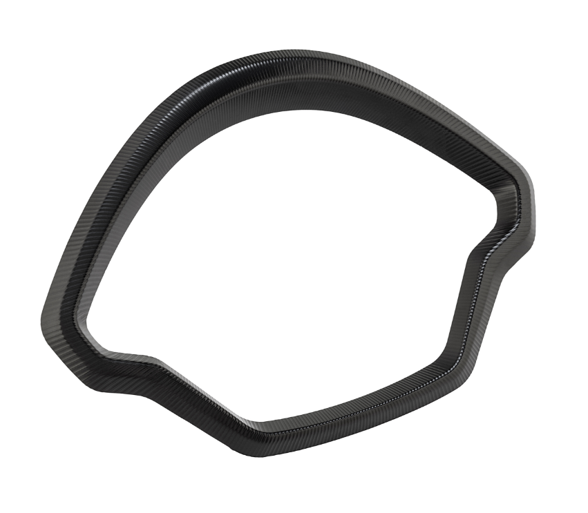 Anillo decorativo velocímetro para Vespa GTS/GTS Super 125/300cc (`22-), aluminio, anodizado negro