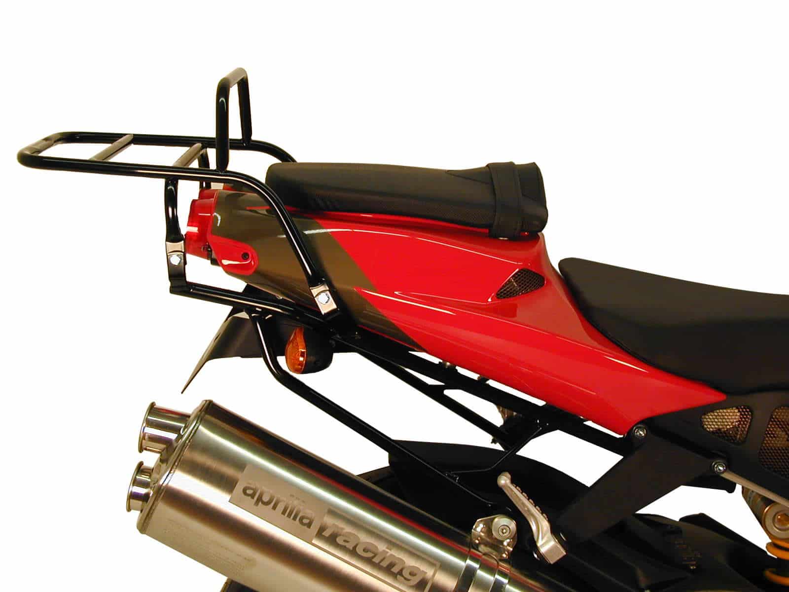 Portaequipajes superior tubular negro para Aprilia RSV Mille/Tuono (98-08) Hepco & Becker