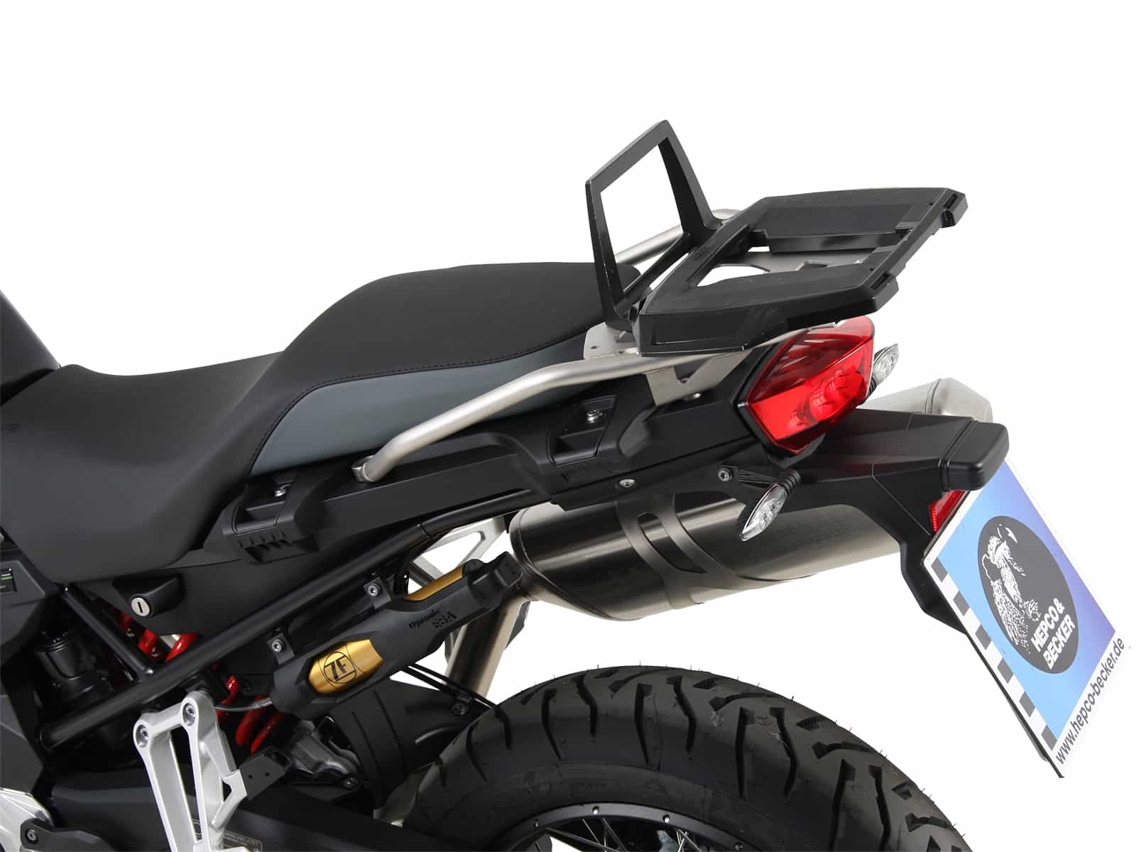 Portamaletas Alurack para combinación con puente original de acero inoxidable para BMW F 800 GS (24-)