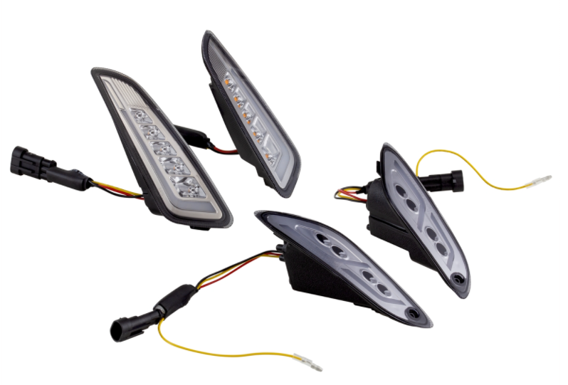 Kit de intermitentes delanteros y traseros para Vespa Primavera/Sprint 125-150cc 2T/4T AC, transparente