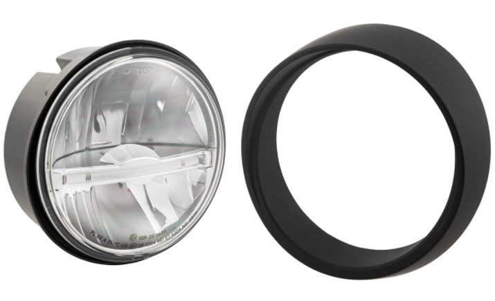 Faro LED para Vespa Primavera 50-150ccm 2T/4T (-'18), negro brillante
