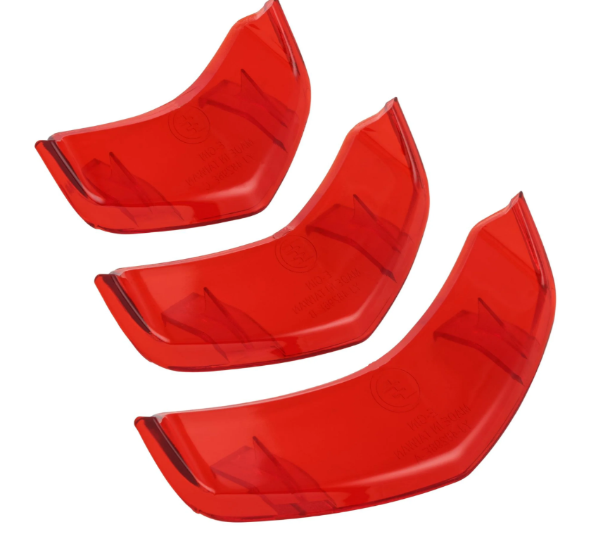 Inserto en cascada para Vespa GTS/GTS Super/GTV HPE 125-300cc ('19-22), rojo transparente