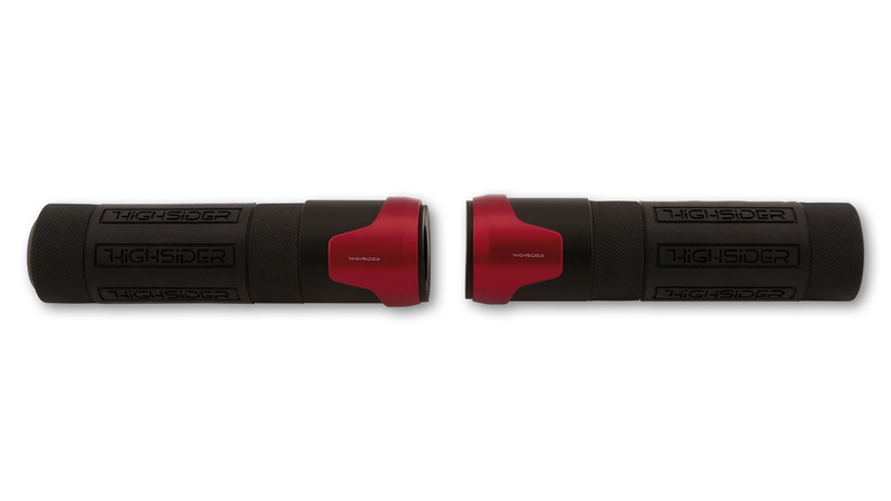 HIGHSIDER pro Akron empuñadura de goma roja 22,2 mm (7/8 pulgada), 132 mm