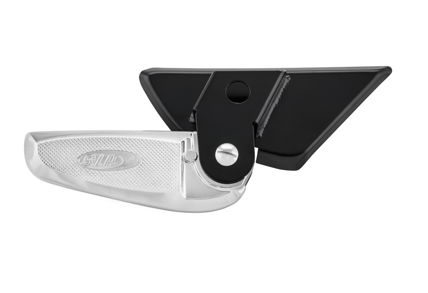 Estriberas derecha e izquierda para Vespa LX /LXV /S 50-150cc, negro/cromo