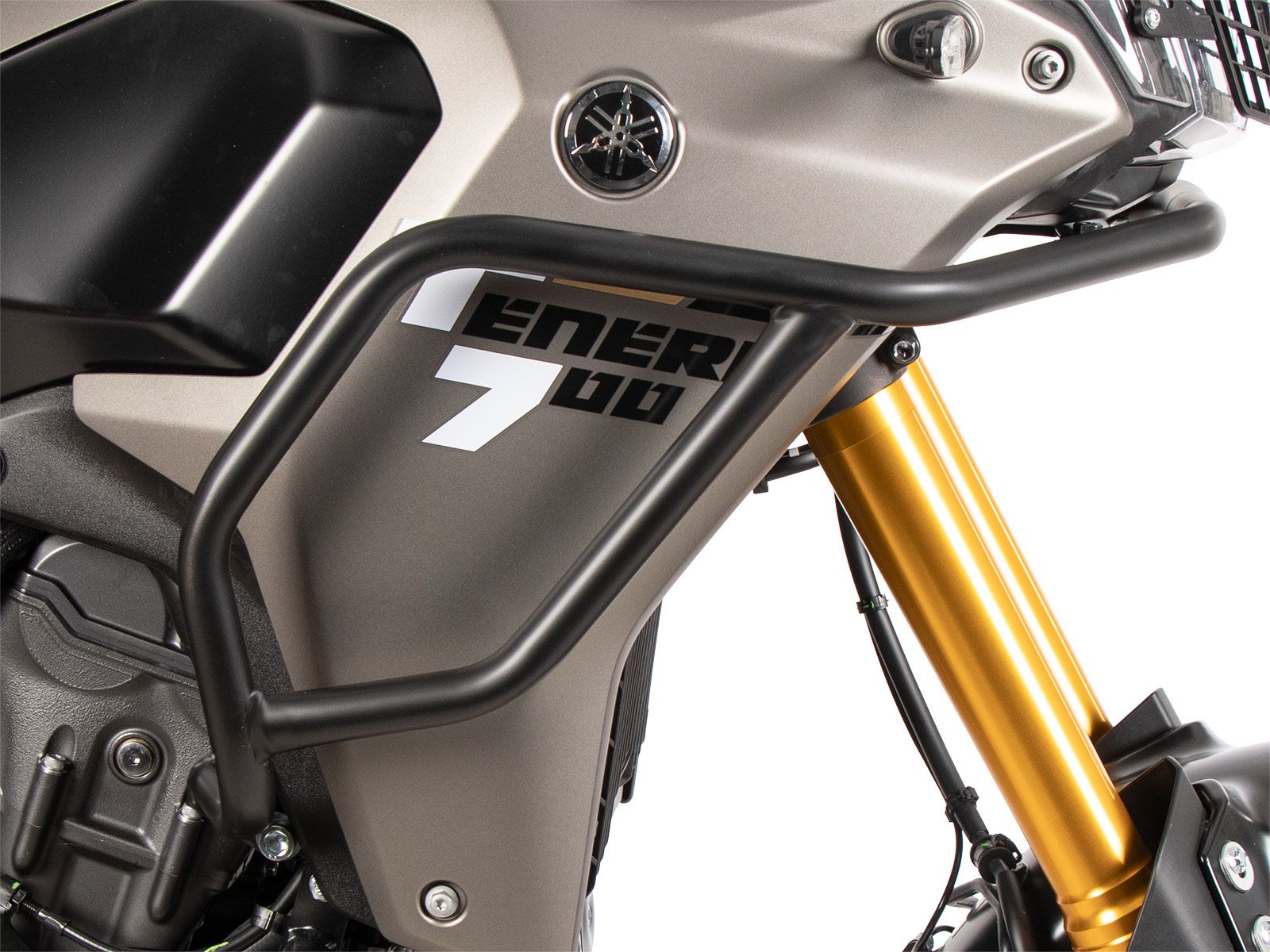Barra protectora de depósito negra para Yamaha Ténéré 700 (25-) Hepco & Becker