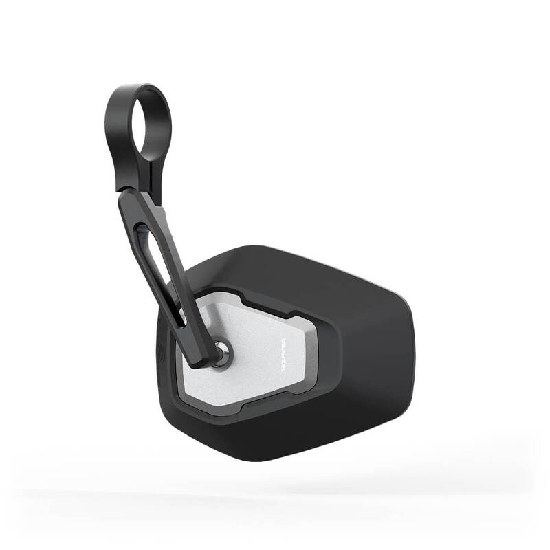 HIGHSIDER pro espejo extremo de manillar Esagano-RS negro/plateado corto (1 ud.)