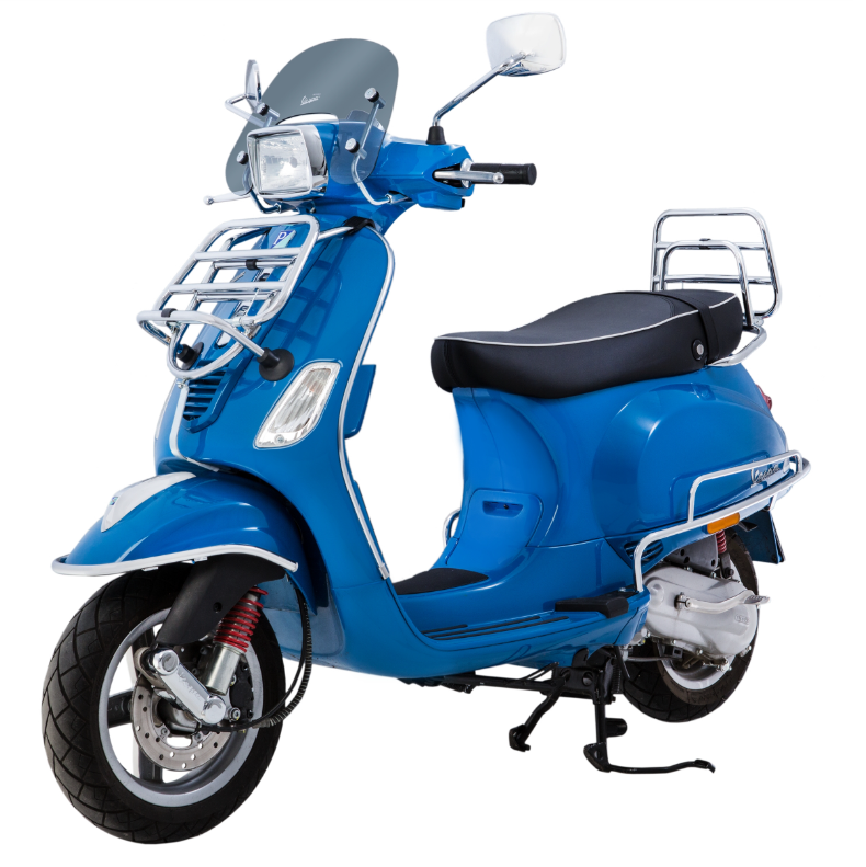 Portaequipajes trasero para Vespa LX /LXV /S 50-150cc, plegable, cromado