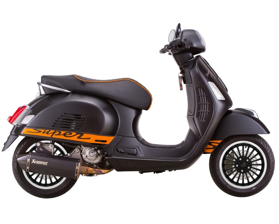 Llanta delantera/trasera para Vespa GTS/GTS Super/GTV/GT 125-300cc, negra con llanta pulida