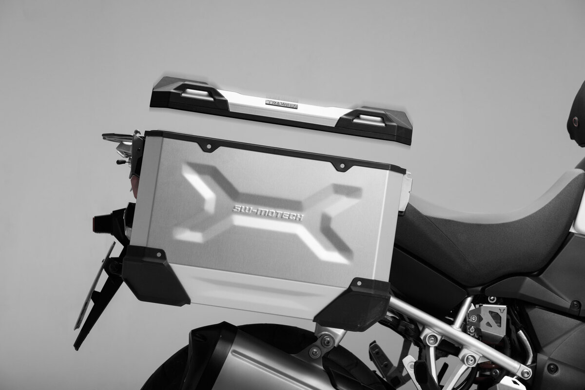 SW-Motech Maleta de aluminio TRAX ADV M 37L plata, izquierda para Honda XL 750 Transalp (23-) SW Motech