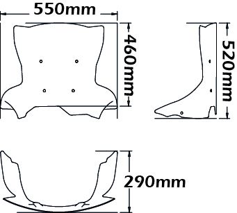Parabrisas alta sobre soportes originales para BMW F 800 GS Adventure (13-18), humo claro