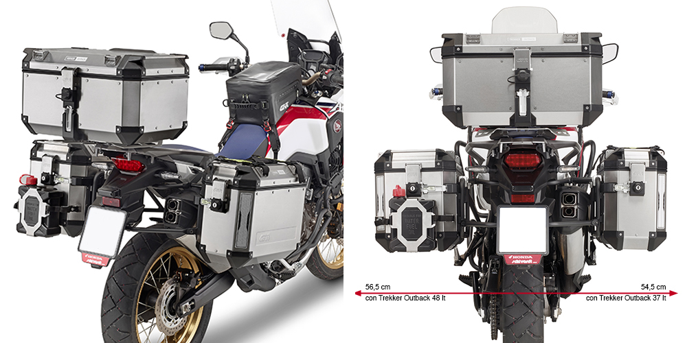 Portaequipajes lateral para Honda CRF1000L Africa Twin (Bj.16-17) Givi