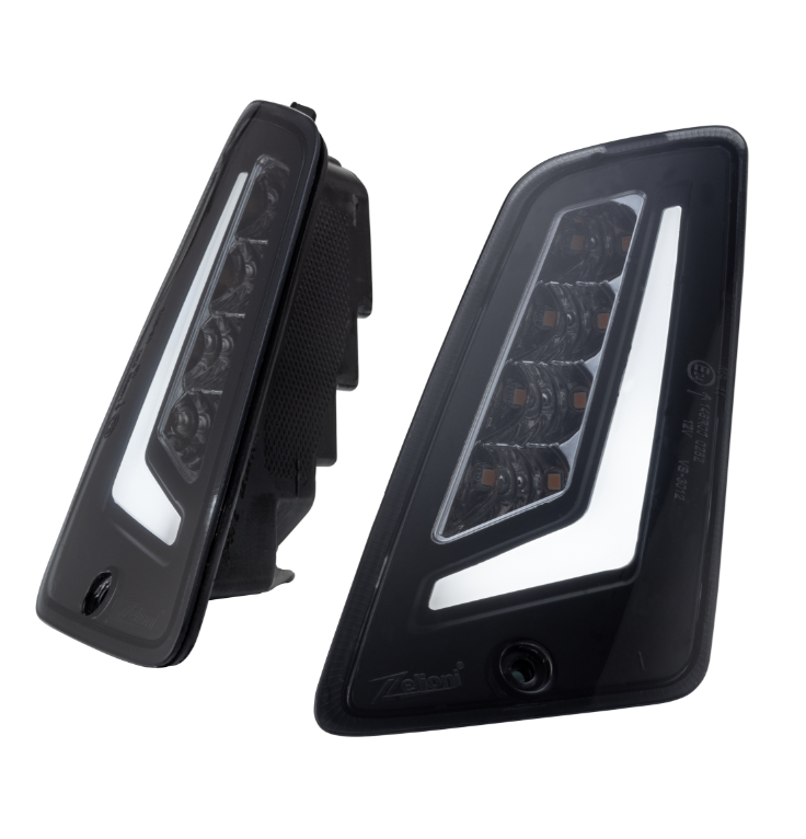 Kit indicador ZELIONI delantero y trasero para Vespa GTS/GTS Super/GTV 125-300cc, tintado