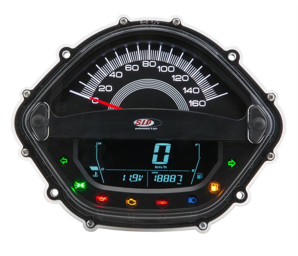 Cuentavueltas/cuentavueltas para Vespa GT/GT L 125/200cc/ GTS 125cc, negro
