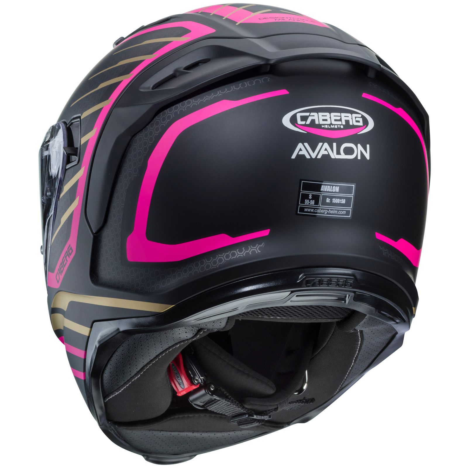 Casco Caberg Avalon Forge, negro mate/oro fucsia