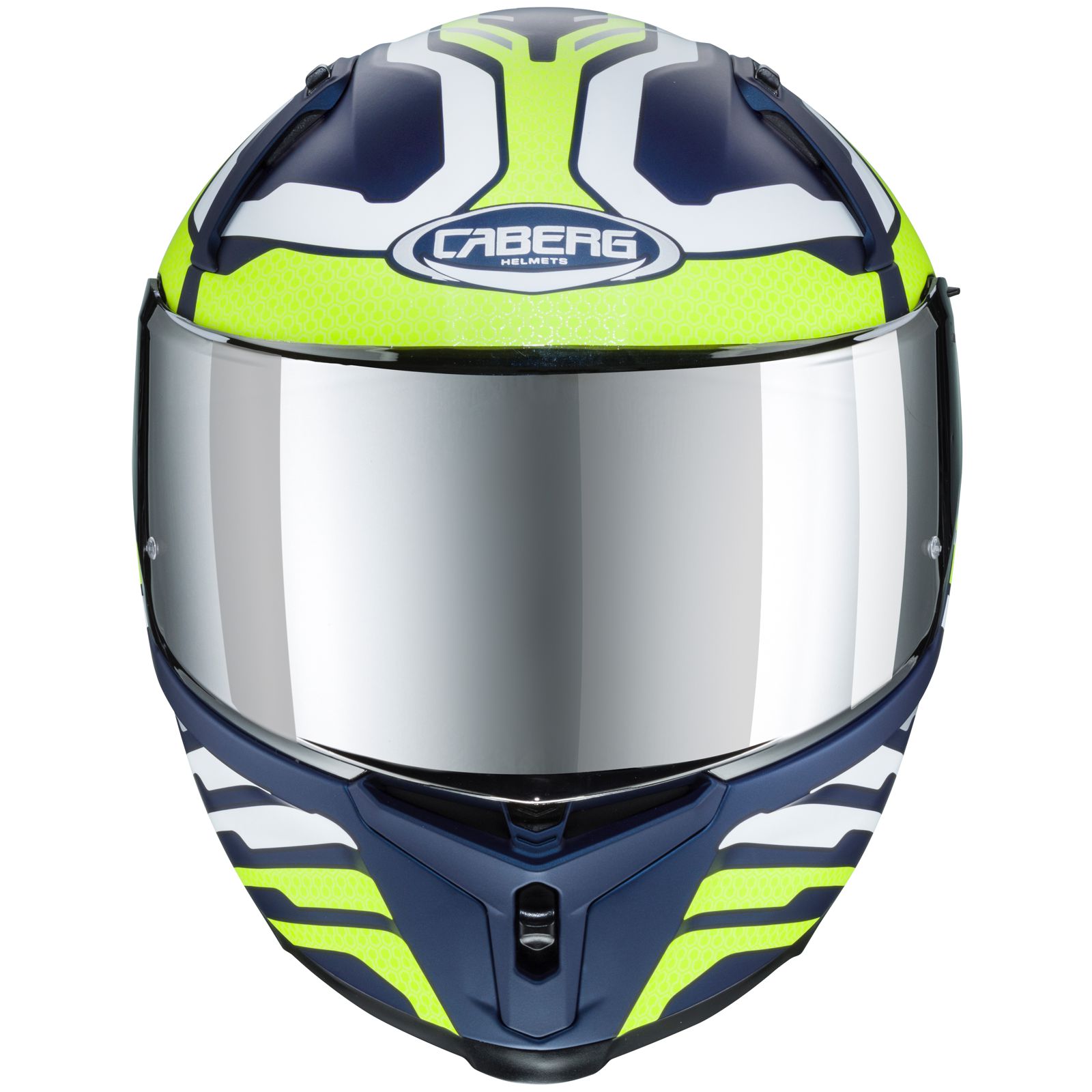 Casco Caberg Avalon Forge, azul mate/amarillo fluo-blanco