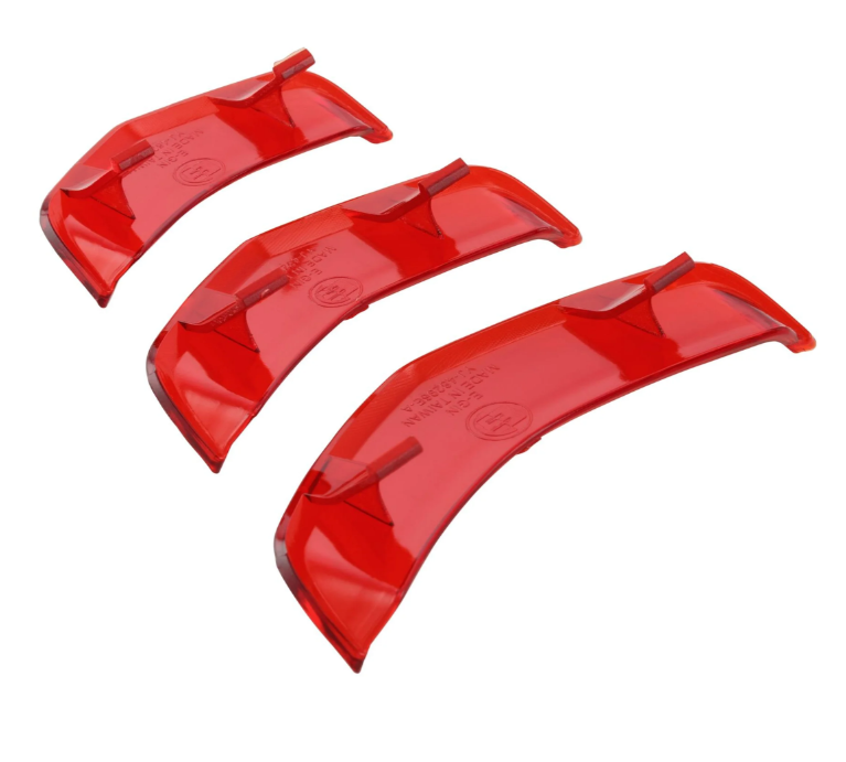 Inserto en cascada para Vespa GTS/GTS Super/GTV HPE 125-300cc ('19-22), rojo transparente