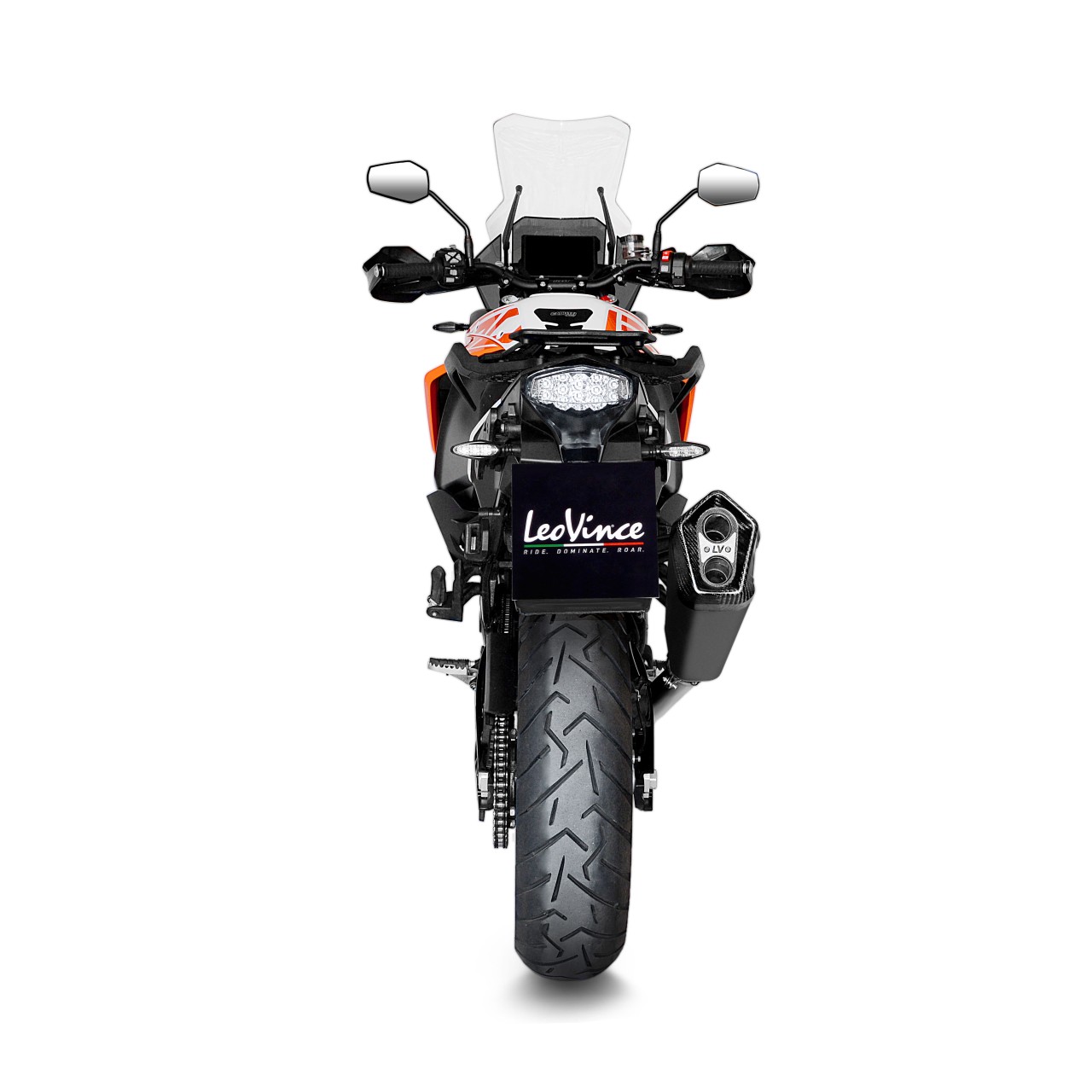 Escape LeoVince LV-12 para KTM Adventure /Duke, negro, slip on, Euro4, E-certificate