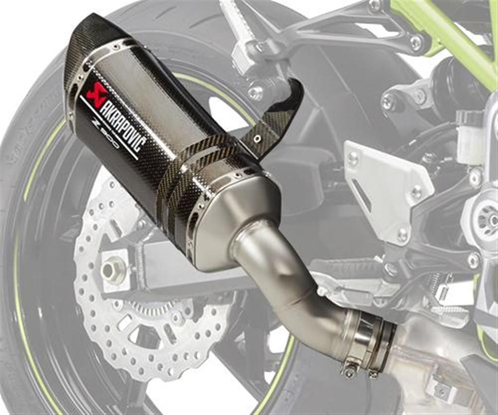 Escape deportivo Akrapovic de fibra de carbono para Kawasaki Z 900 70kW A2-Varinte (20-24)