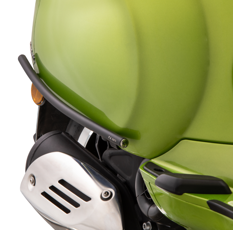 Cubrebarras lateral para Vespa Primavera/Sprint/Elettrica 50-150ccm, negro mate