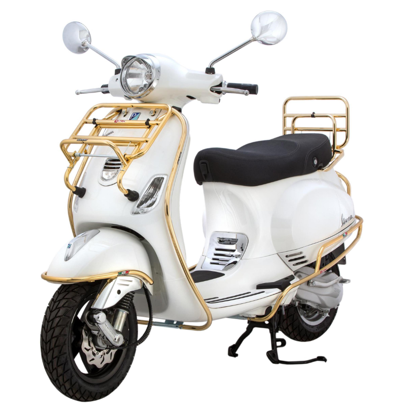 Cubrebarras lateral para Vespa LX/LXV 50-150cc, dorado