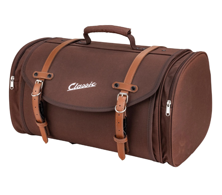 Bolsa "Classic" grande para Vespa, nailon, marrón tabaco