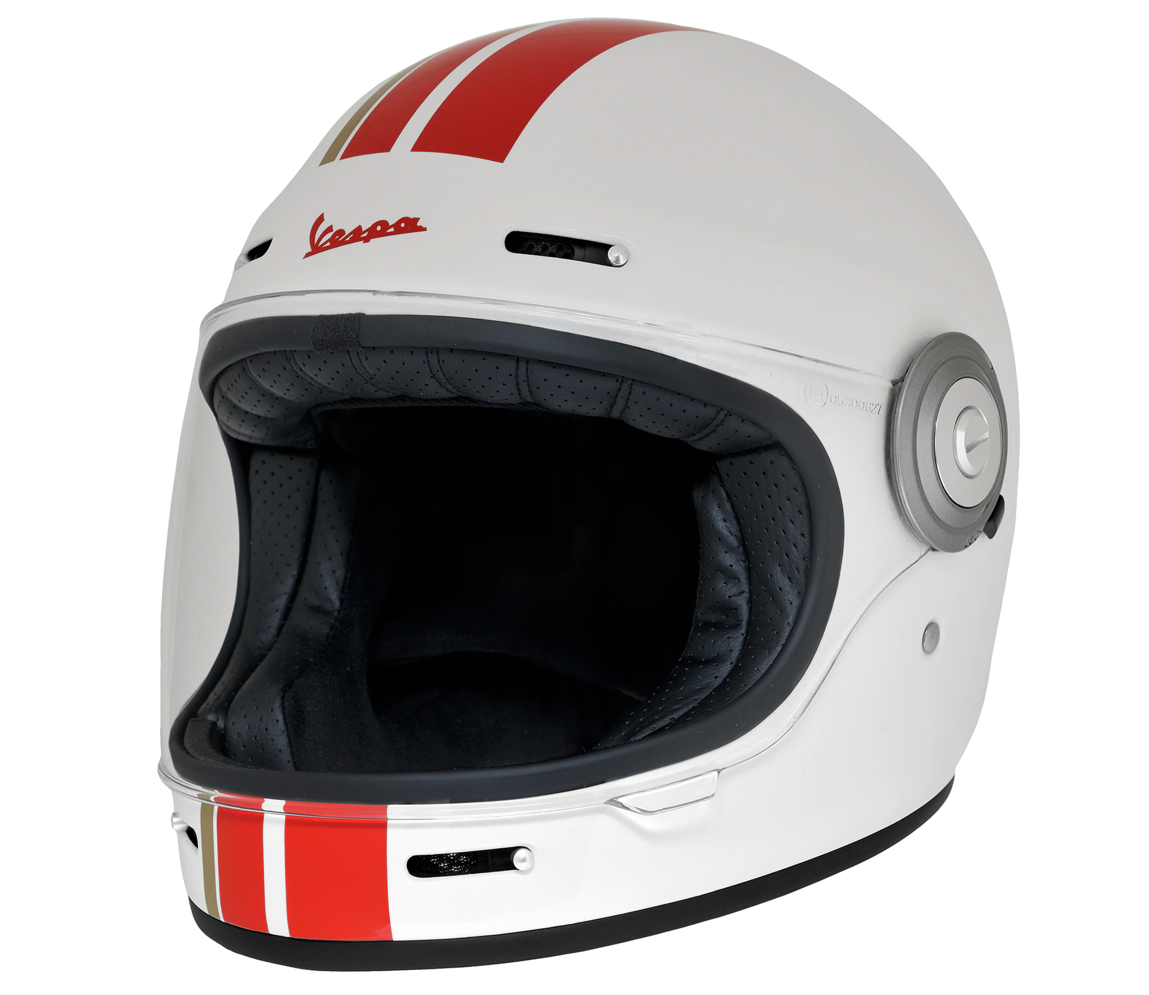 Casco integral Vespa Racing años 60 rojo / blanco