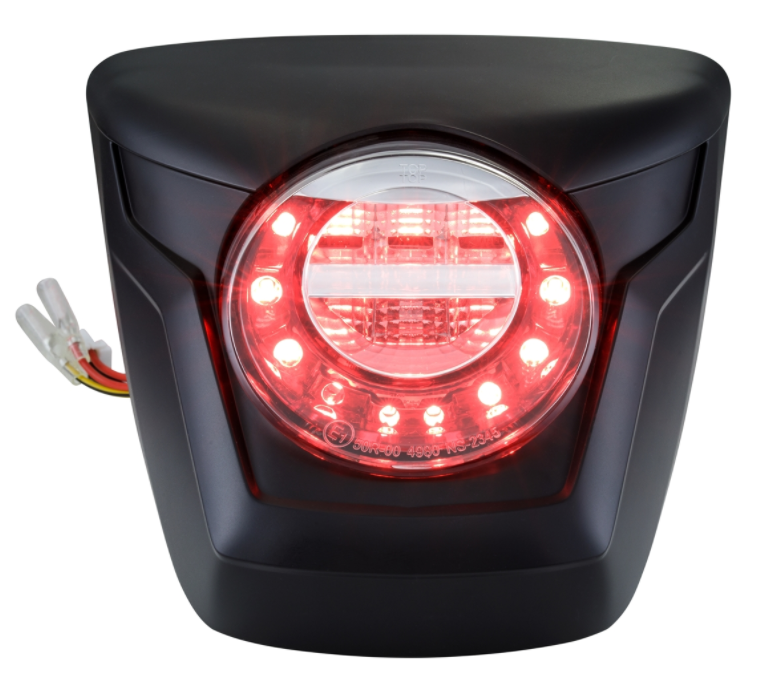 Luz trasera LED roja para Vespa Primavera/Sprint 50-150ccm, borde - negro mate