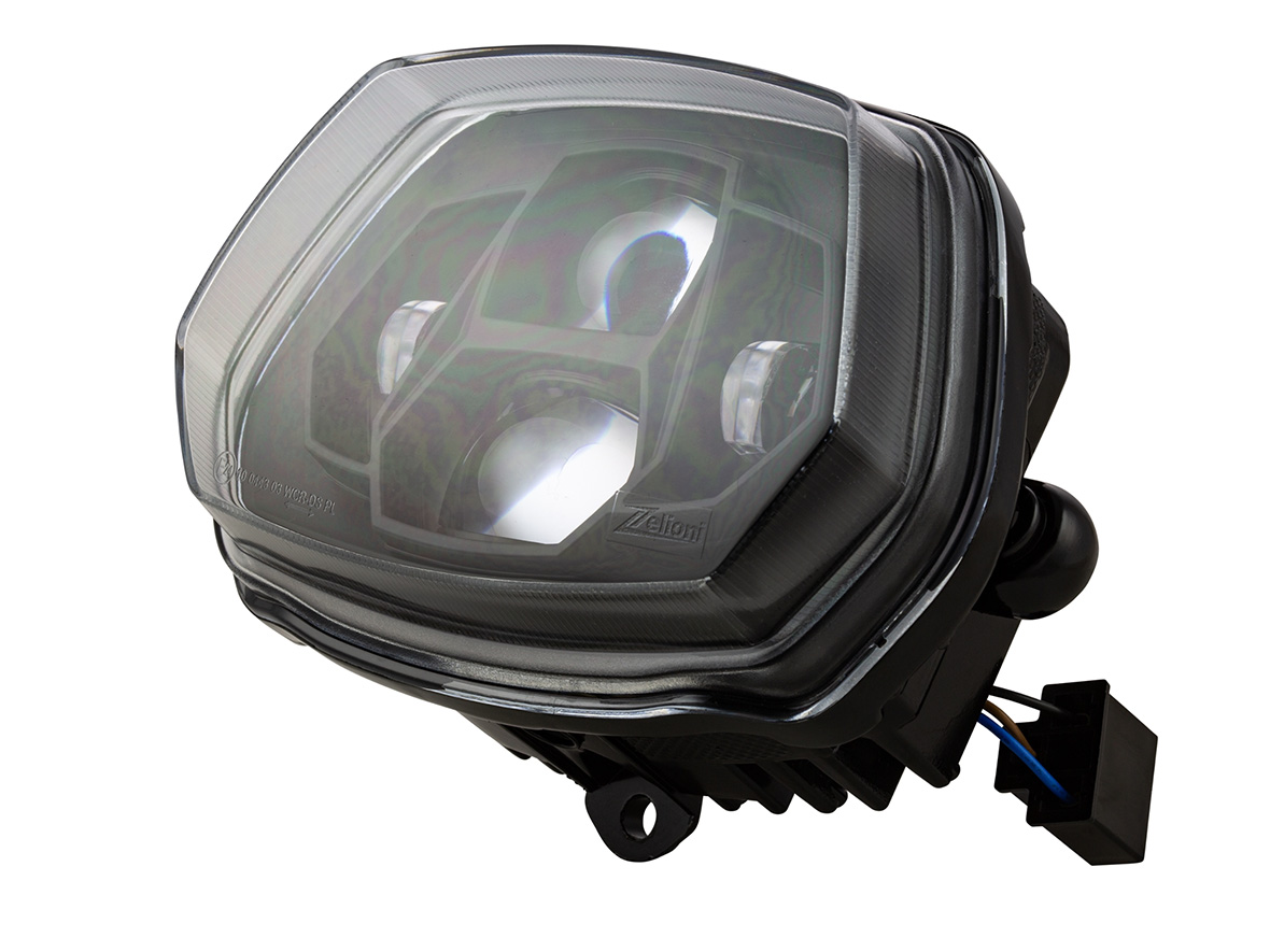 Faro LED Zelioni para Vespa Sprint 50-150ccm 2T/4T ('13-'18) (con número E)