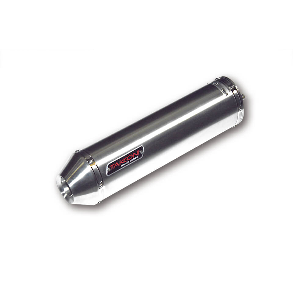 Silenciador trasero Takkoni Honda CBR 600 F, acero inoxidable plata, homologado E