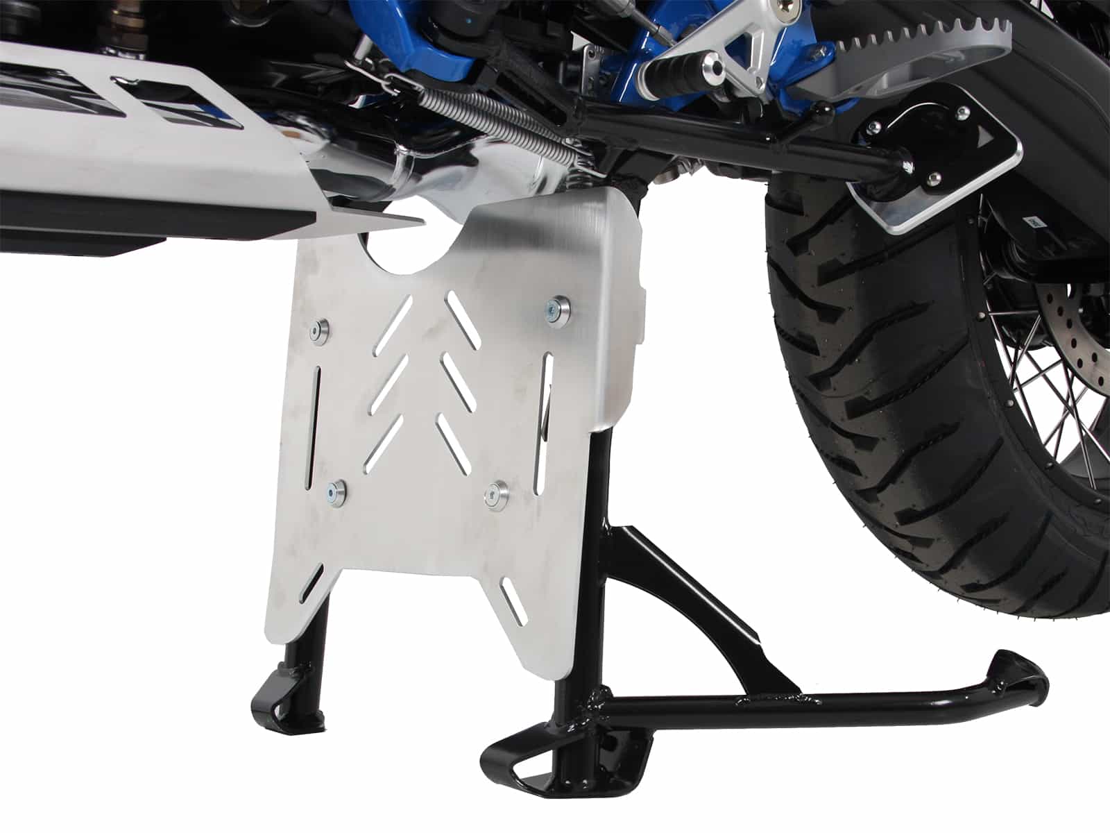 Placa protectora de aluminio para caballete principal original para BMW R 1250 GS Adventure (19-24) Hepco & Becker