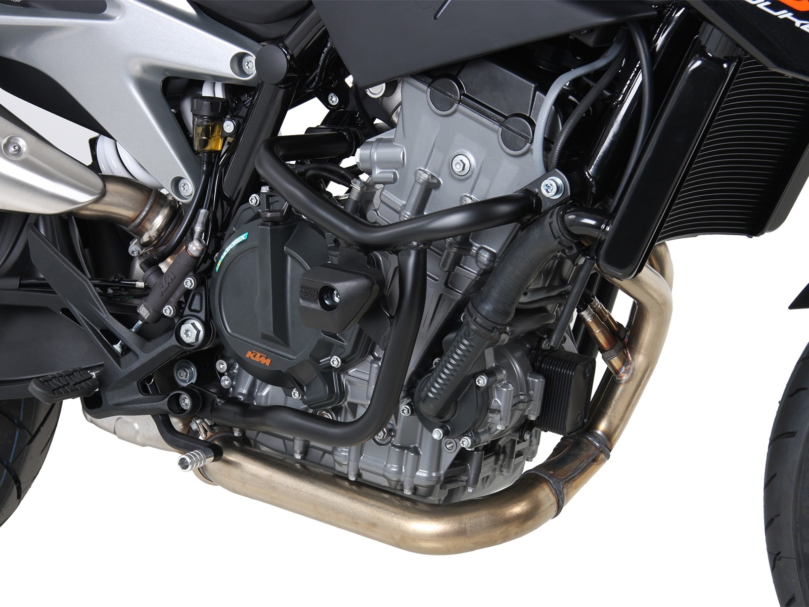 Protector de motor negro KTM 790 Duke de 2018 original de Hepco & Becker